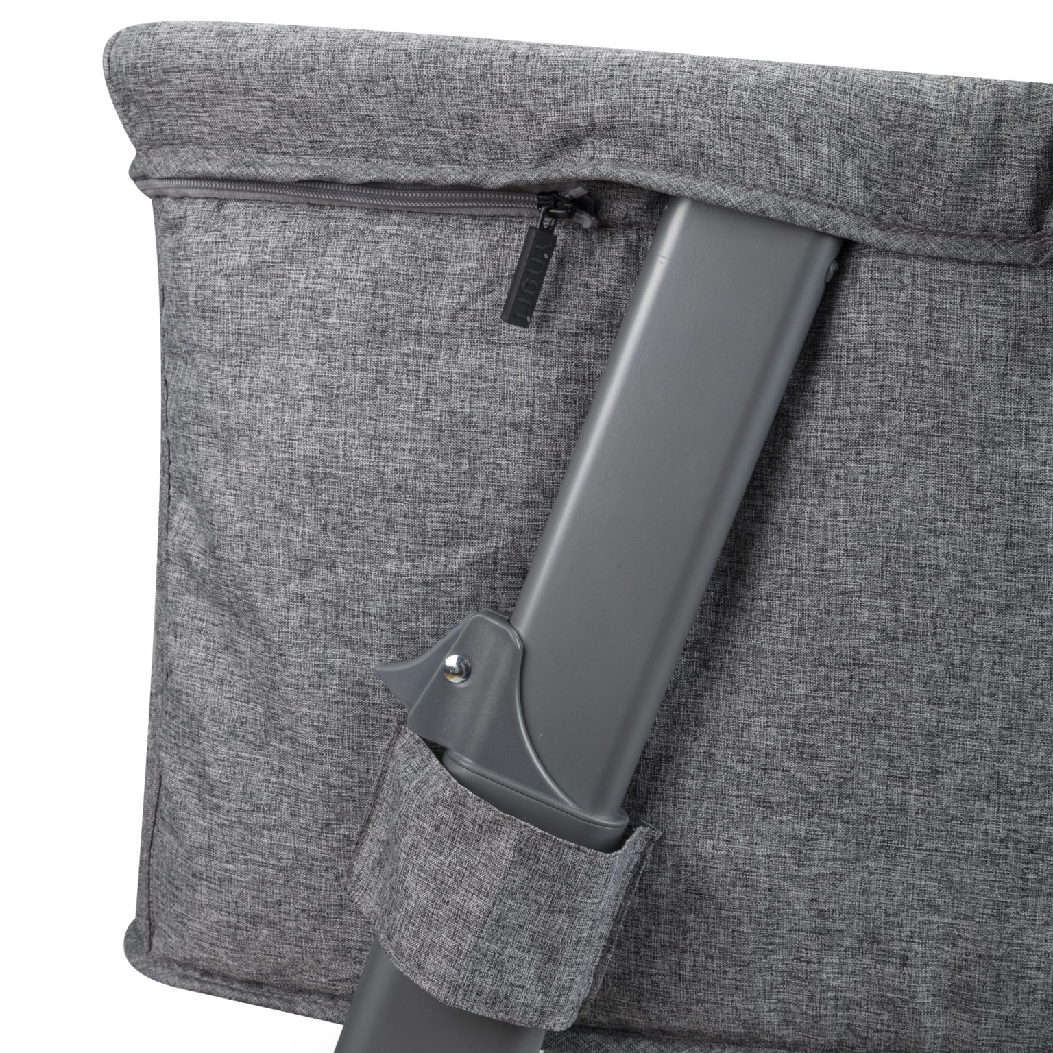 Yngri Tova bedside crib, lys grå Yngri